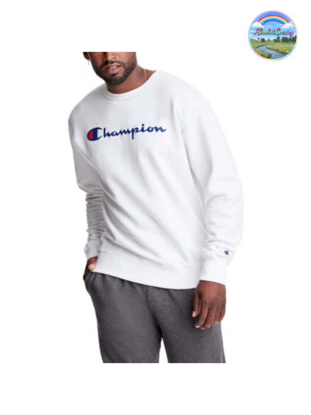 Men's Fleece Crewneck Sweatshirt Midweight Cotton Blend Pullover